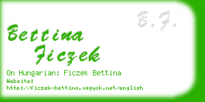 bettina ficzek business card